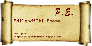 Püspöki Emese névjegykártya