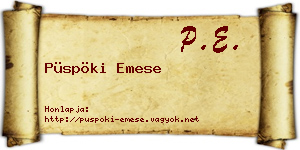 Püspöki Emese névjegykártya
